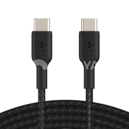 BELKIN Câble Tressé USB-C vers USB-C 2m (Noir)