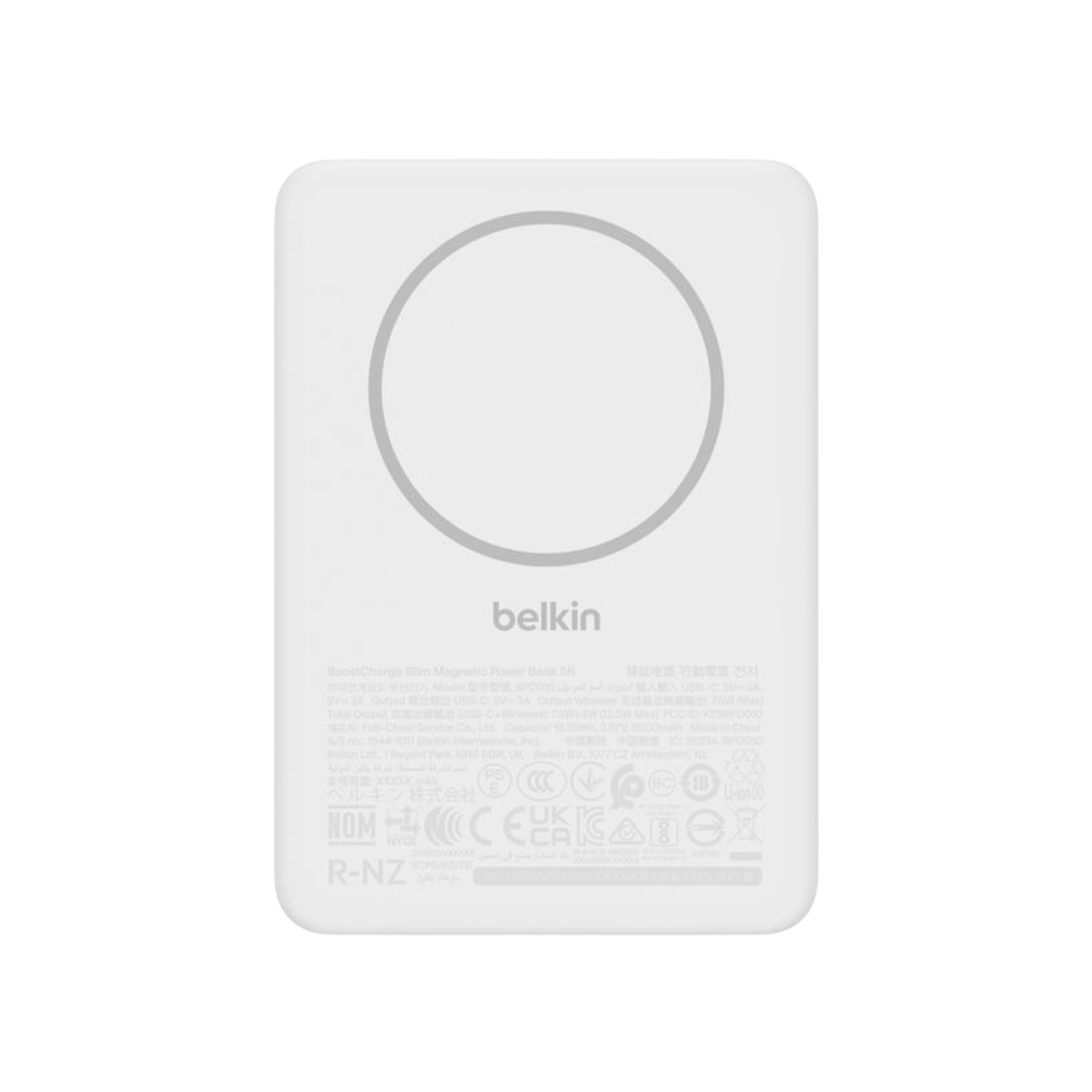 BELKIN PowerBank Magnétique Slim BoostCharge 5 000 mAh 7.5W (Blanc)