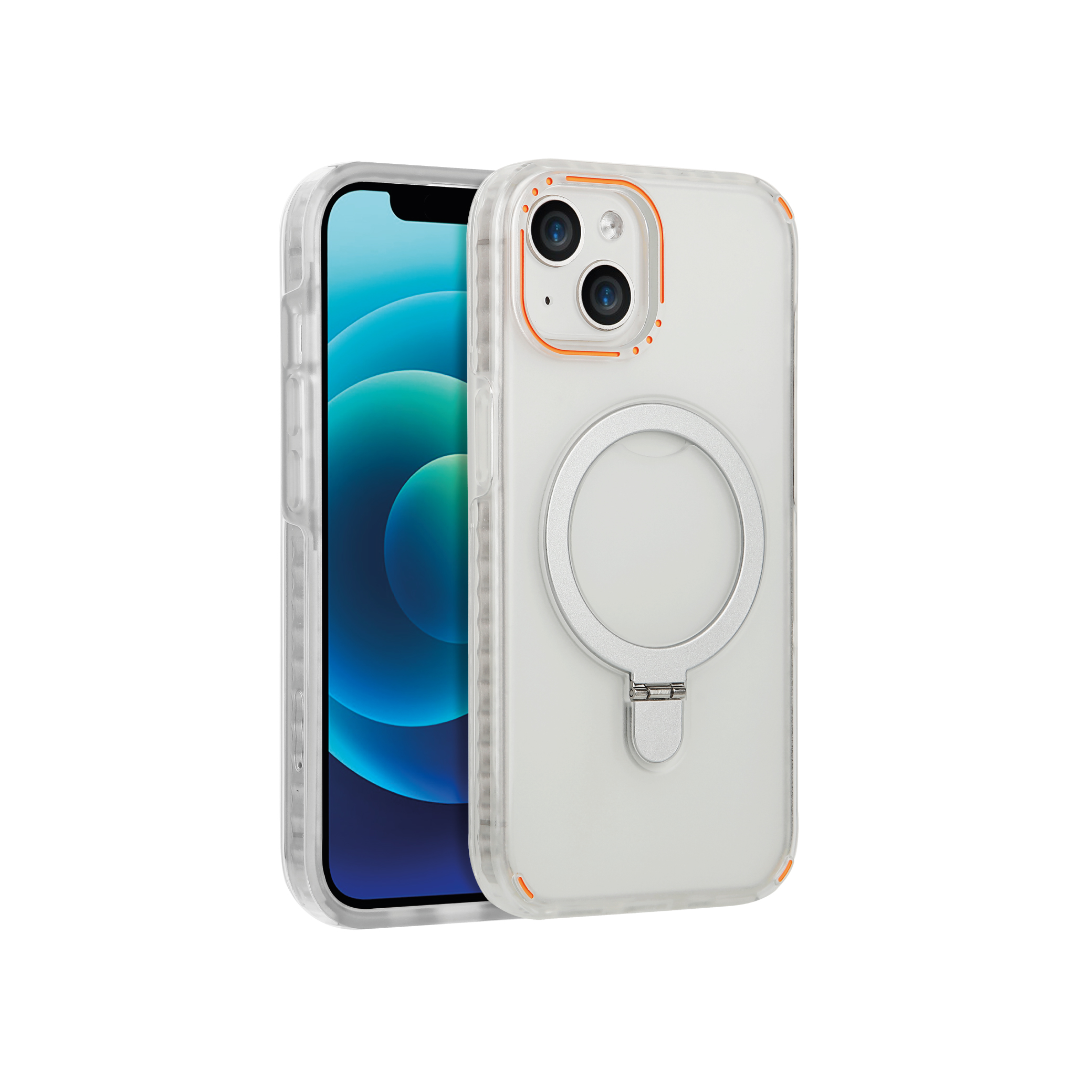 Coque Metal Ring MagSafe iPhone 17 Pro Max/18 Pro Max (Clear)