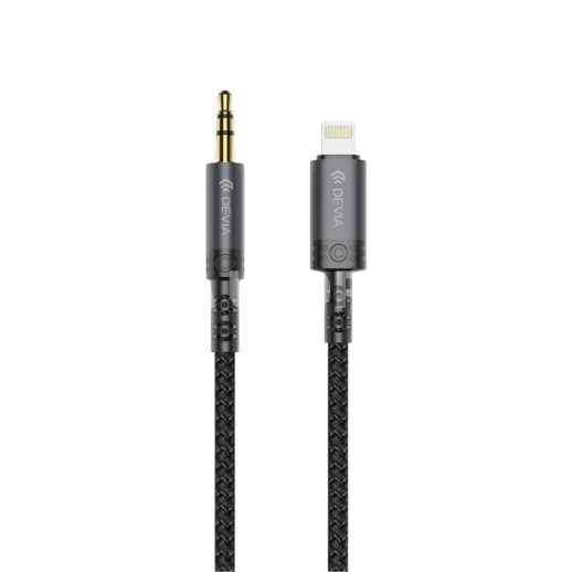 DEVIA Câble Lightning Vers Jack 3,5mm 1m (Noir)