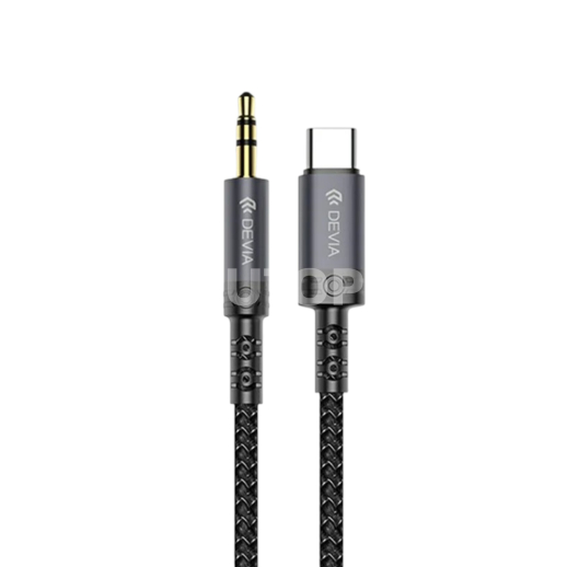 DEVIA Câble USB-C Vers Jack 3,5mm 1m (Noir)