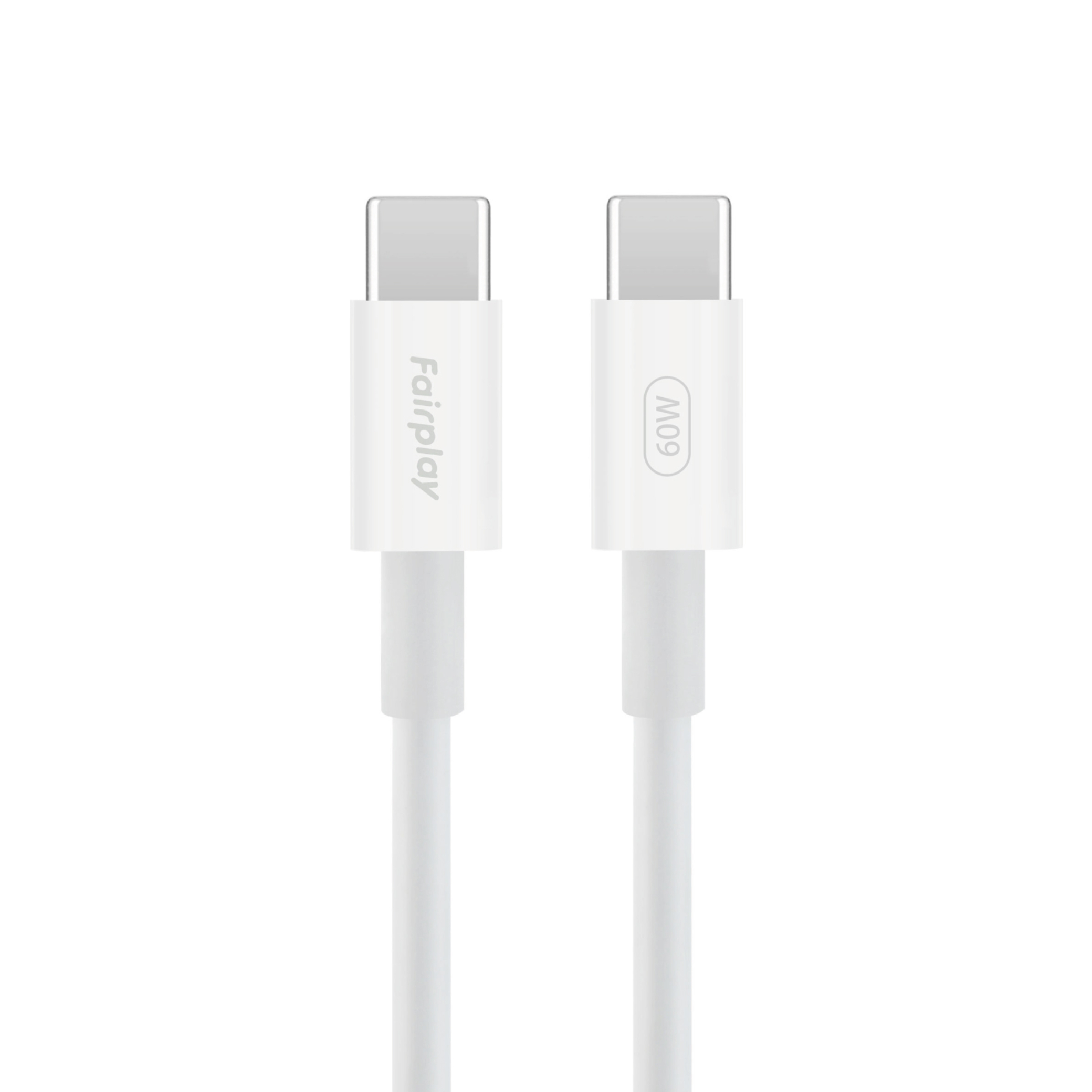 FAIRPLAY Câble 60W USB-C vers USB-C 1m (Blanc) (Bulk)