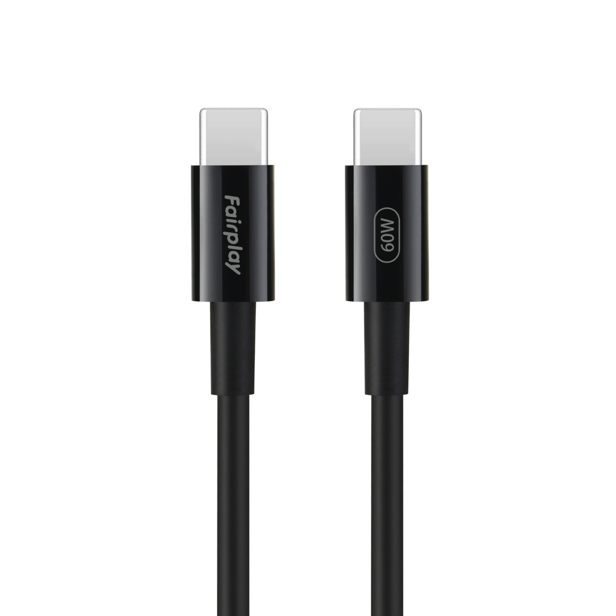 FAIRPLAY Câble 60W USB-C vers USB-C 1m (Noir)