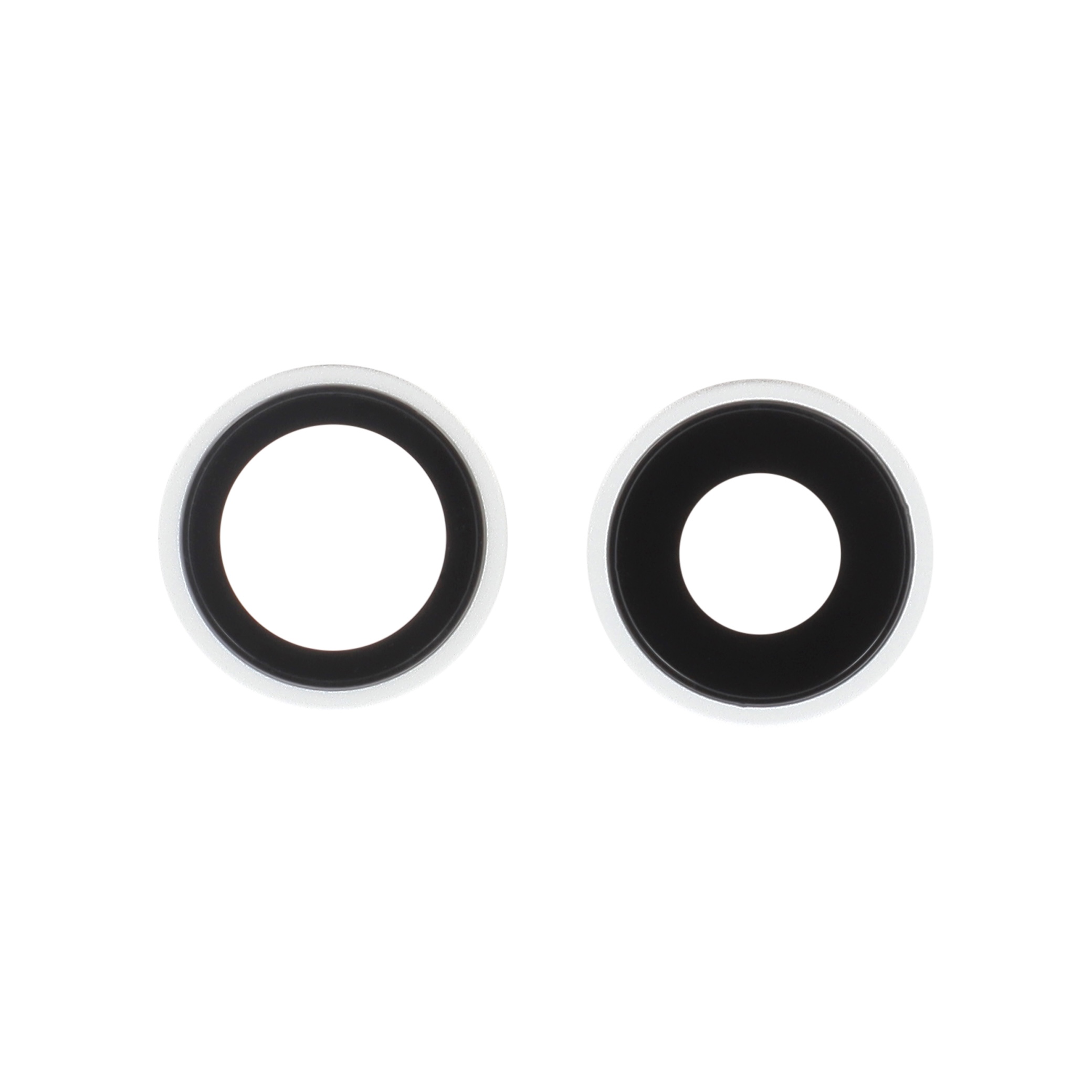 Lentille Caméra Arrière avec Contour iPhone 16/16 Plus (Blanc) (Lot de 2)
