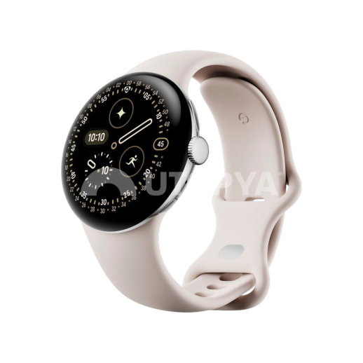 Pixel Watch 41mm Argent avec Bracelet Sport Beige (Wifi + Cellulaire)