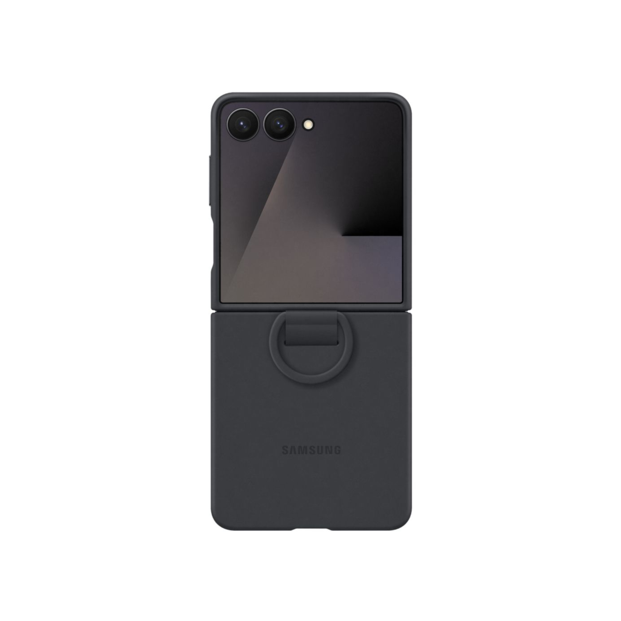 SAMSUNG Coque Silicone avec Anneau Galaxy Z Flip7 (Noir)