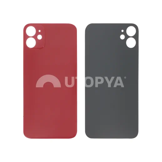 Vitre Arrière Rouge iPhone 11 (Large Hole) (Sans Logo)